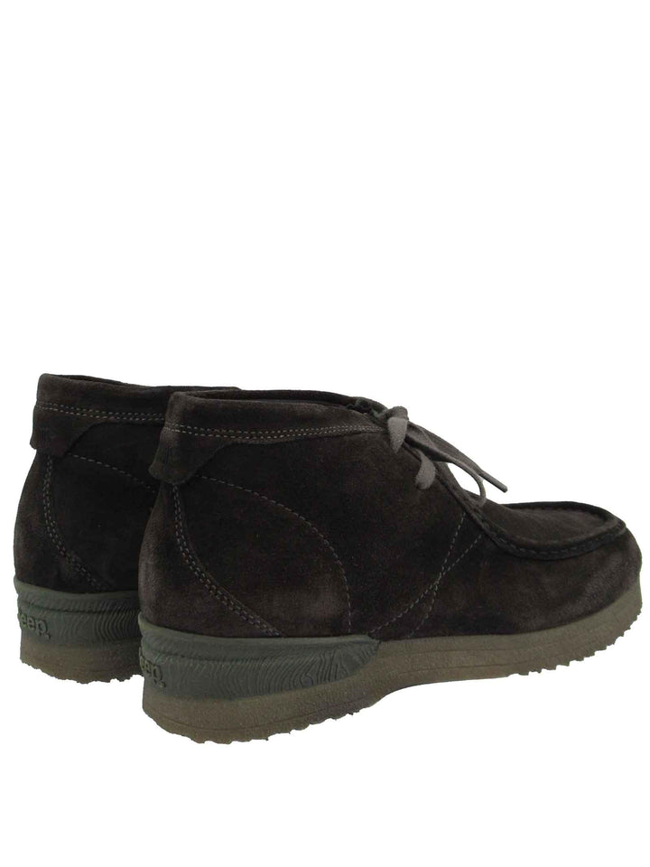 Calzature Uomo Stivaletti Polacchine in Camoscio Fango con Cuciture e Fondo Para JM12040A 021 Jeep 