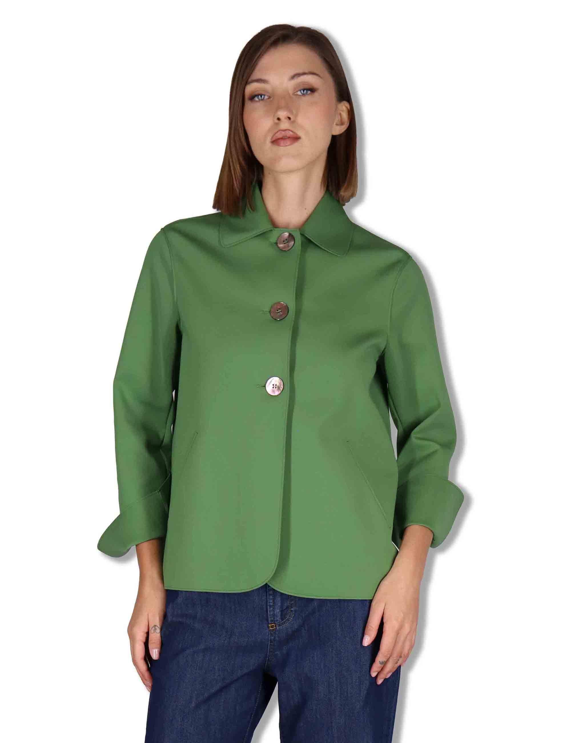 Giacche donna monopetto Angelico in tessuto stretch verde 50260010 300 Ewooluzione 