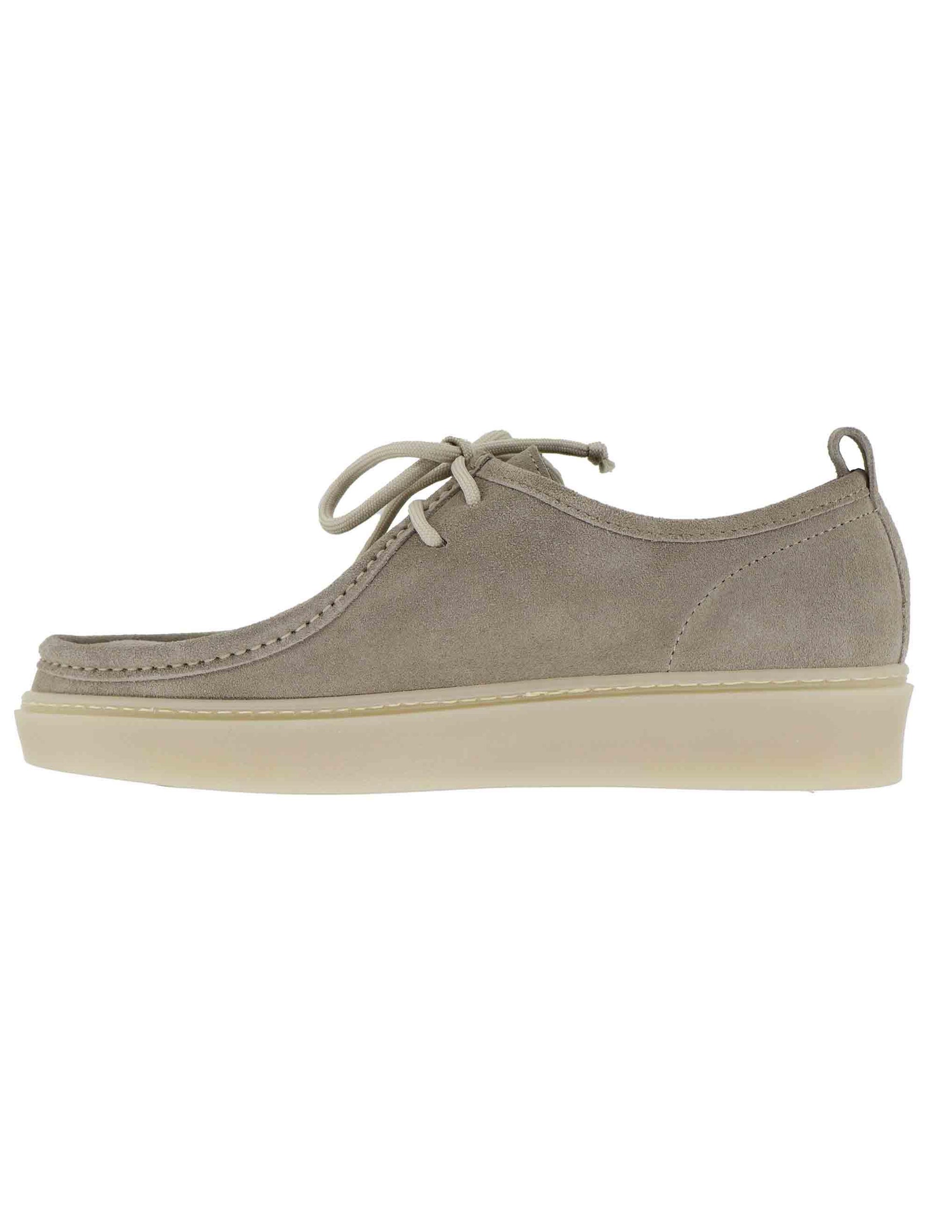 Stringate uomo in camoscio taupe con suola in gomma GUM 2 062 Rogal's 