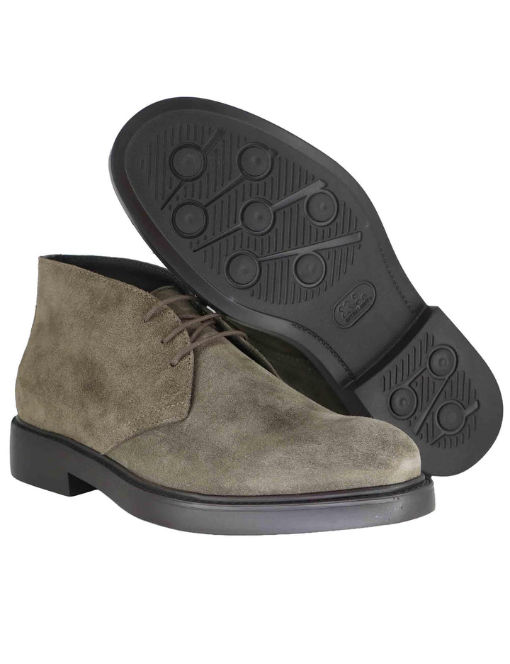 Stivaletti uomo in camocio taupe con suola in gomma SPDU8070 029 Spatarella 