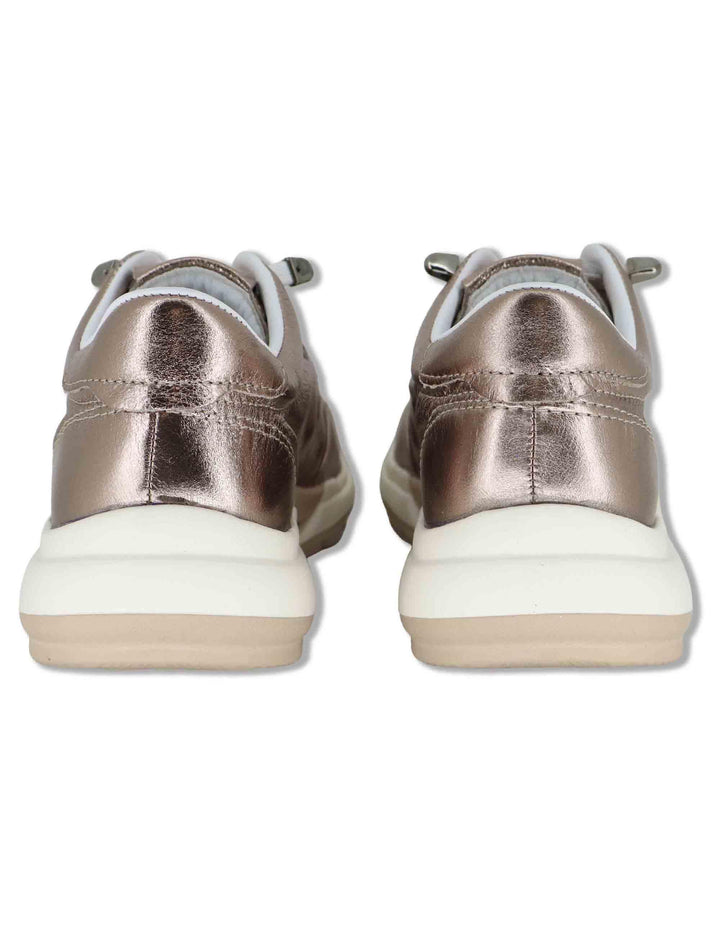 Sneakers donna in pelle laminata rosa con suola in gomma ammortizzata SP60041 023 Spatarella 