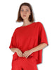 Shirt Fluid Crepe in misto seta corallo Donna JM440050672 31013