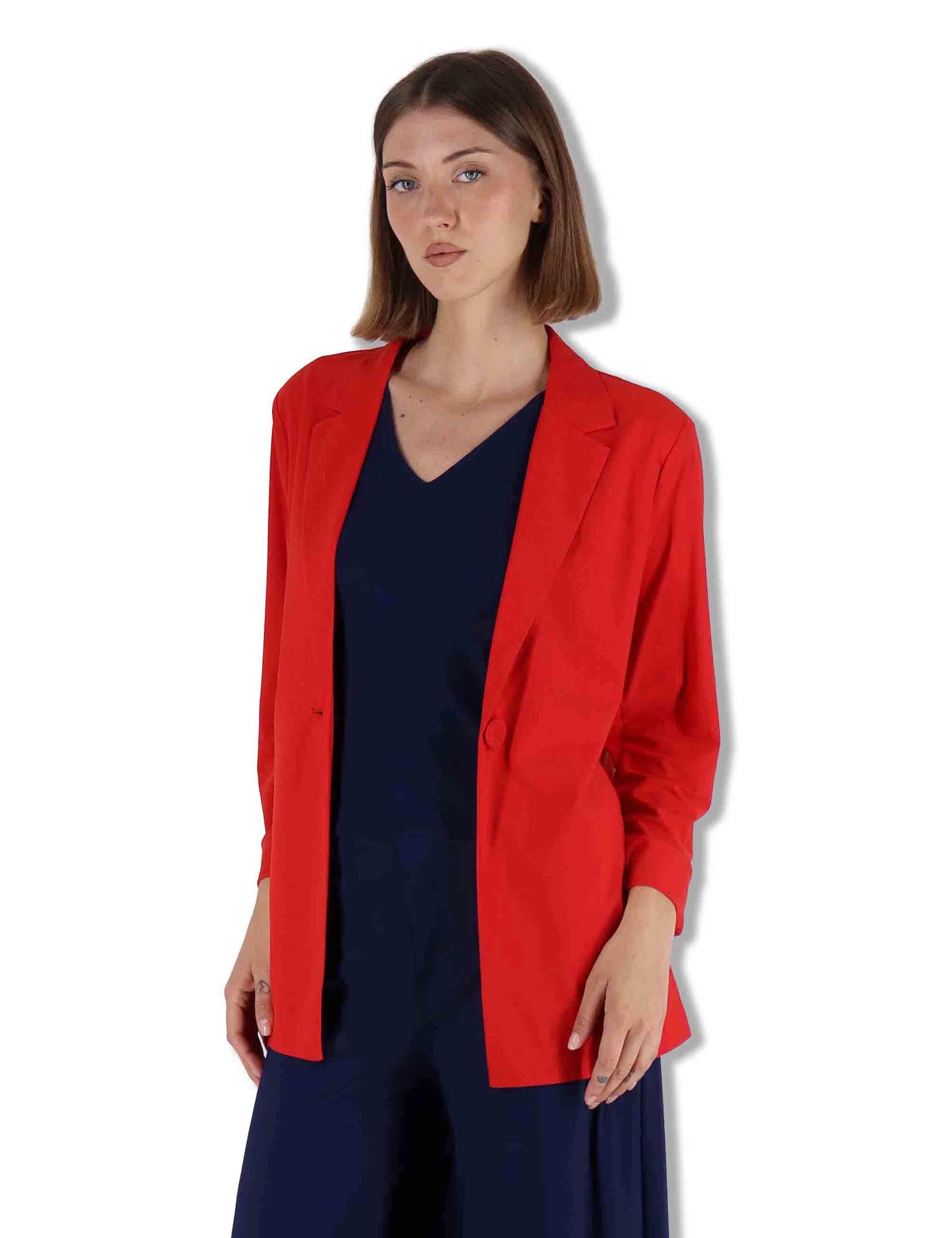 Giacche donna Soft in jersey rosso monocolore JD646570210 30000 Maliparmi 