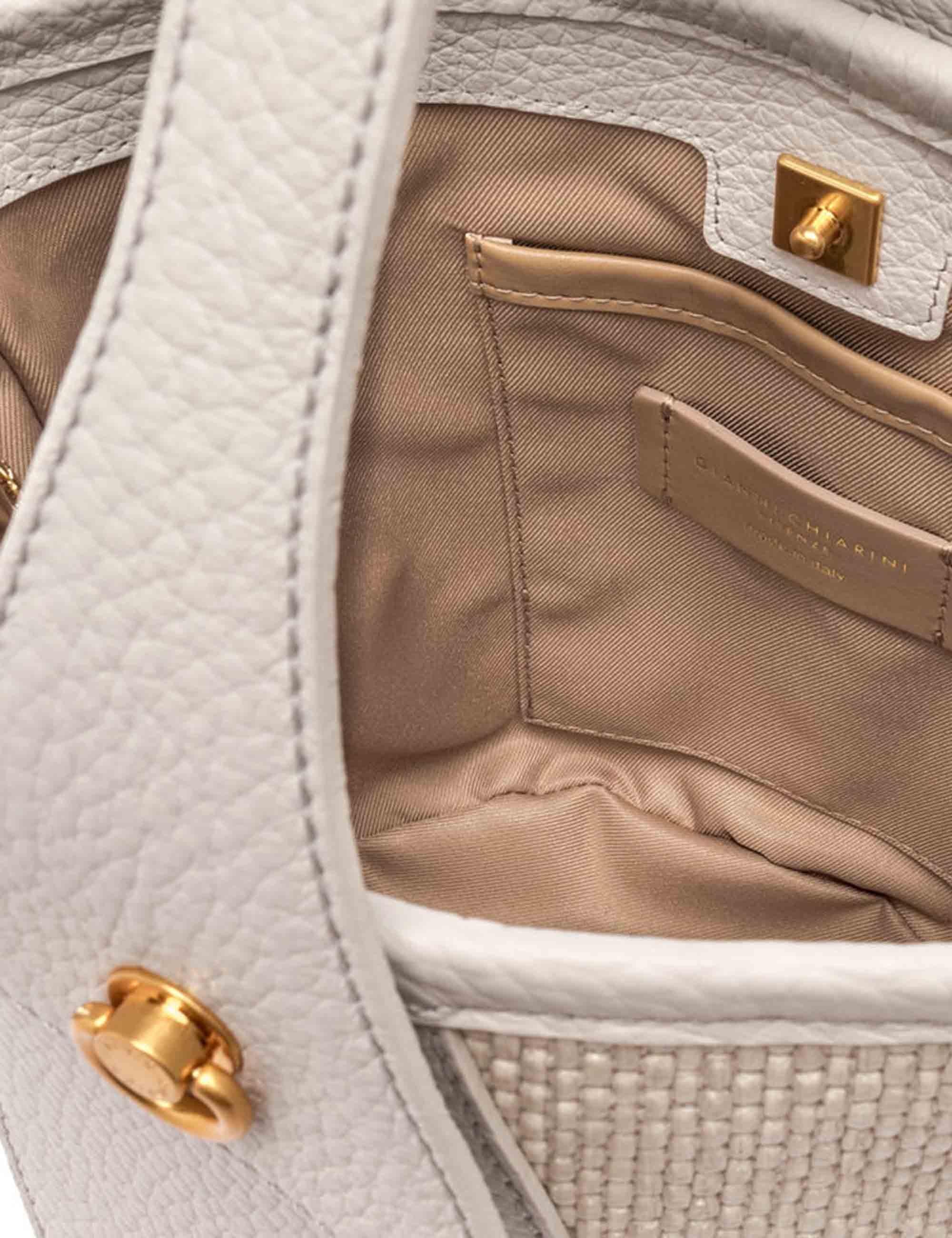 Borse donna Ester in tessuto e pelle beige BS11380 211 CST-TKL Gianni Chiarini 