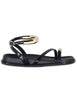Infradito flat in eco pelle nera con bracciale Donna W427A324 1024