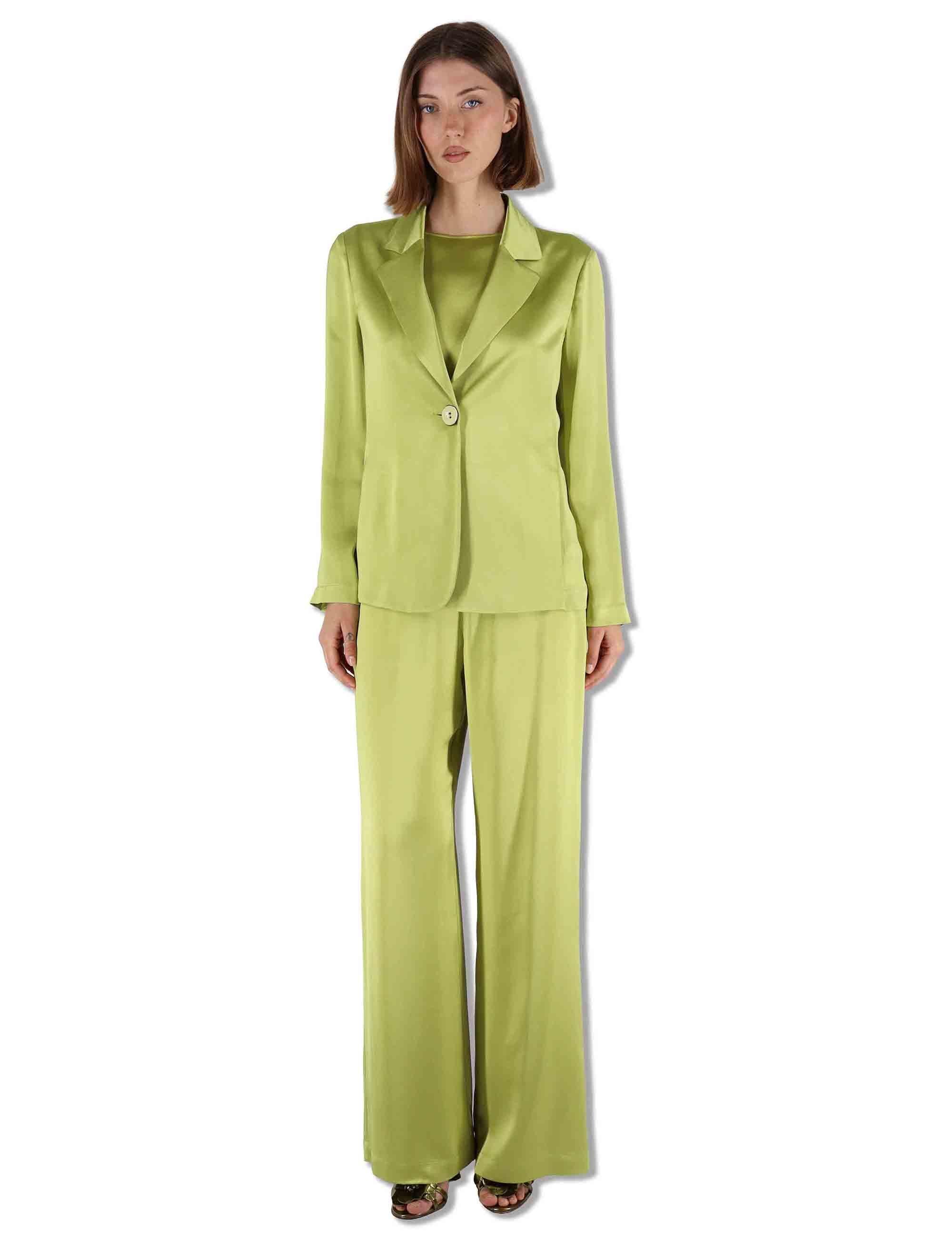 Giacche donna Shiny in cady verde monopetto JD648250631 60109 Maliparmi 