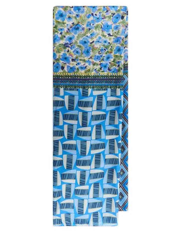 Stole donna Collection Print in pura seta blu stampate a fantasia IB020730123 D8086 Maliparmi 