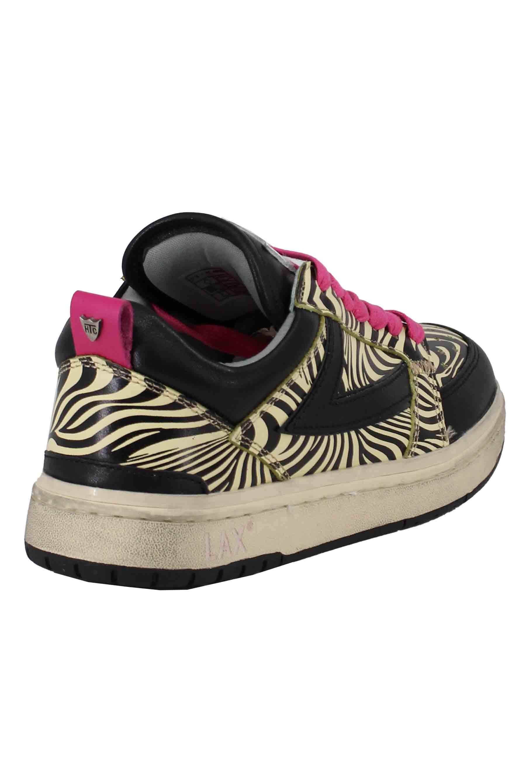 Sneakers donna Starlight Zebra in pelle animalier 23WHTSC023 900 HTC Los Angeles 