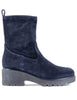 Women's blue suede ankle boots JAVITO BS NAVY