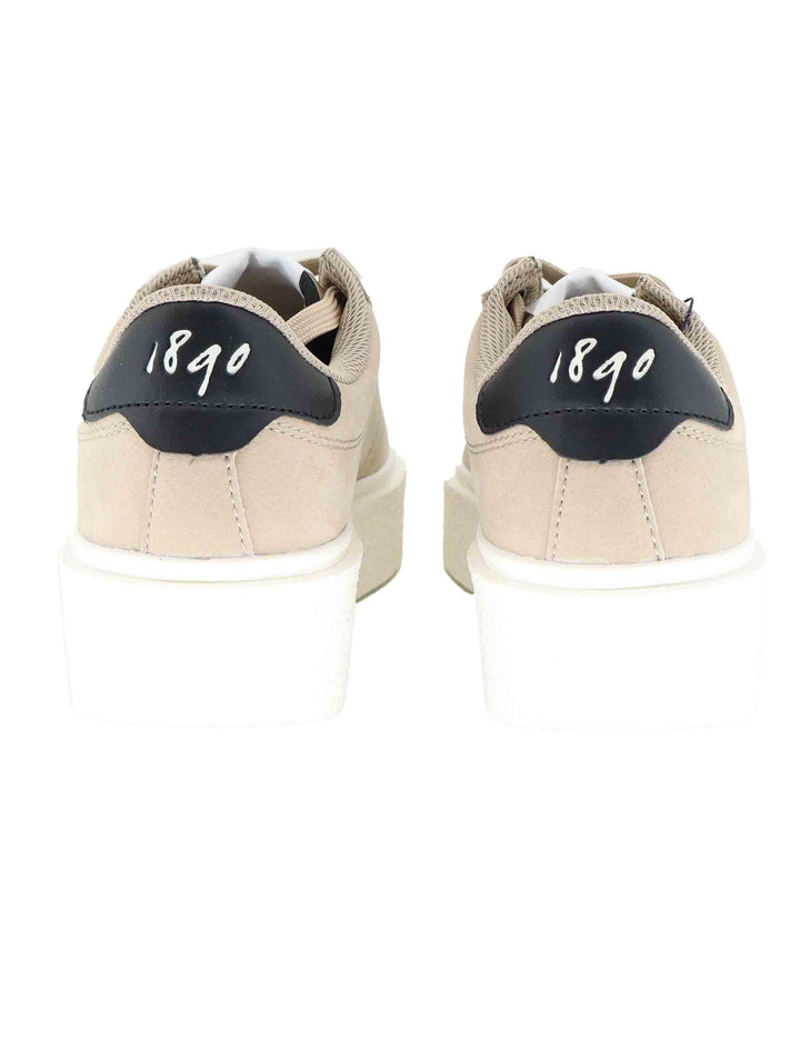 Sneakers donna in eco pelle beige con logo e suola alta in gomma JODY002 BEI U.S. Polo Assn. 
