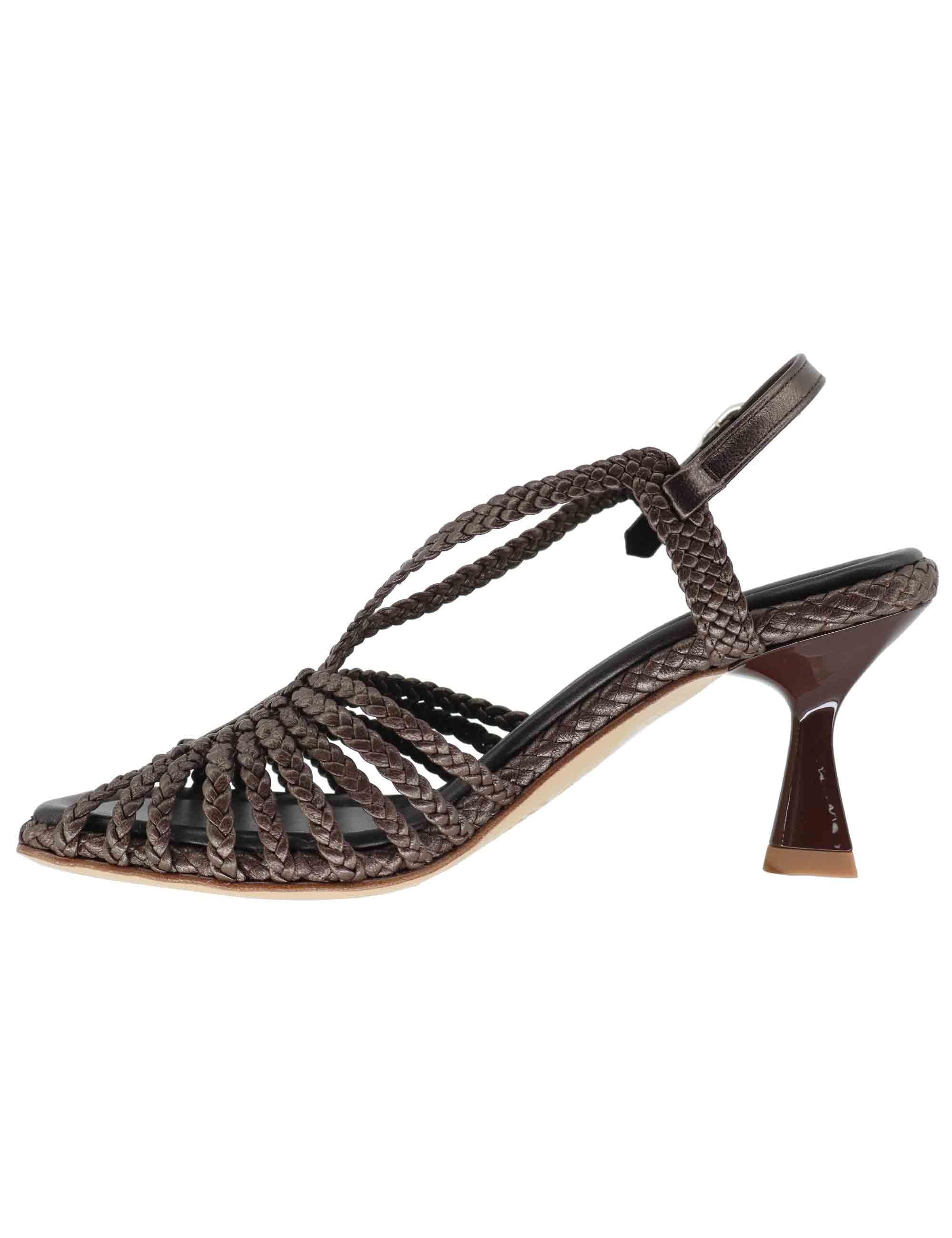 Slingback donna in pelle marrone con tacco alto 10874.000 M97 Pons Quintana 