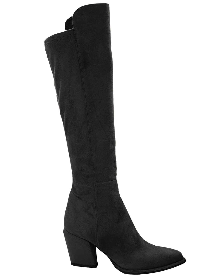 Stivali donna in alcantara elasticizzata nera SP1037 001 Spatarella 