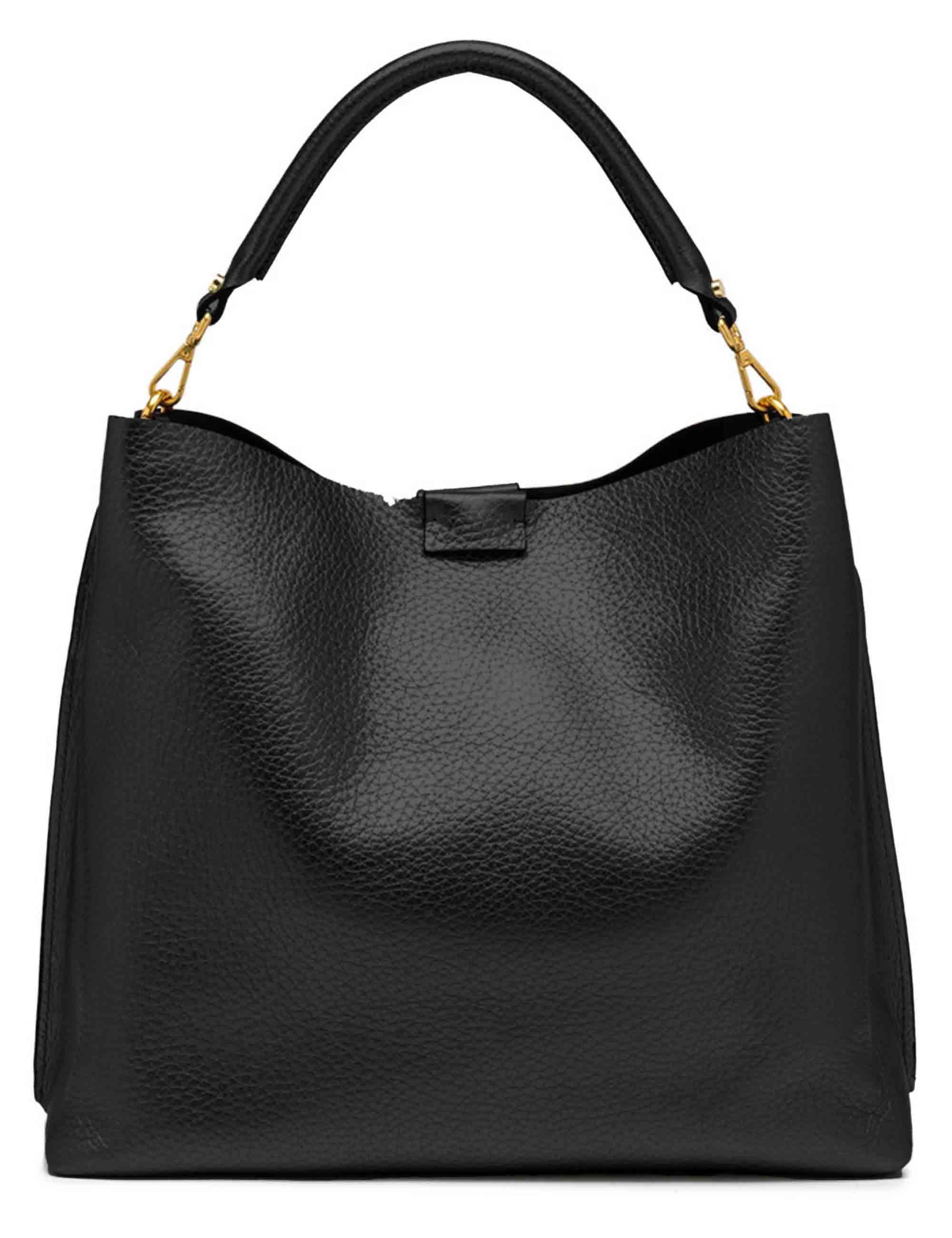 Borse donna Aretha in pelle nera BS11833 12565 RNGDBL Gianni Chiarini 