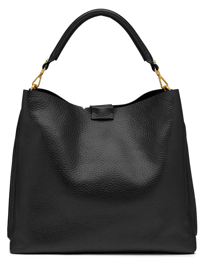 Borse donna Aretha in pelle nera BS11833 12565 RNGDBL Gianni Chiarini 