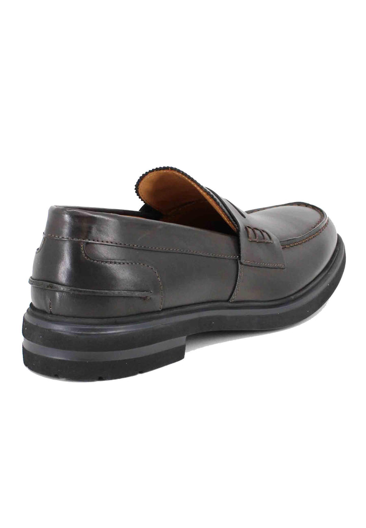 Mocassini uomo in pelle marrone con fondo gomma AWARD 17 013 Rogal's 