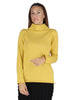 Women's Mustard Wool Turtleneck Sweaters 3W25-MINA RITEX OCHRE