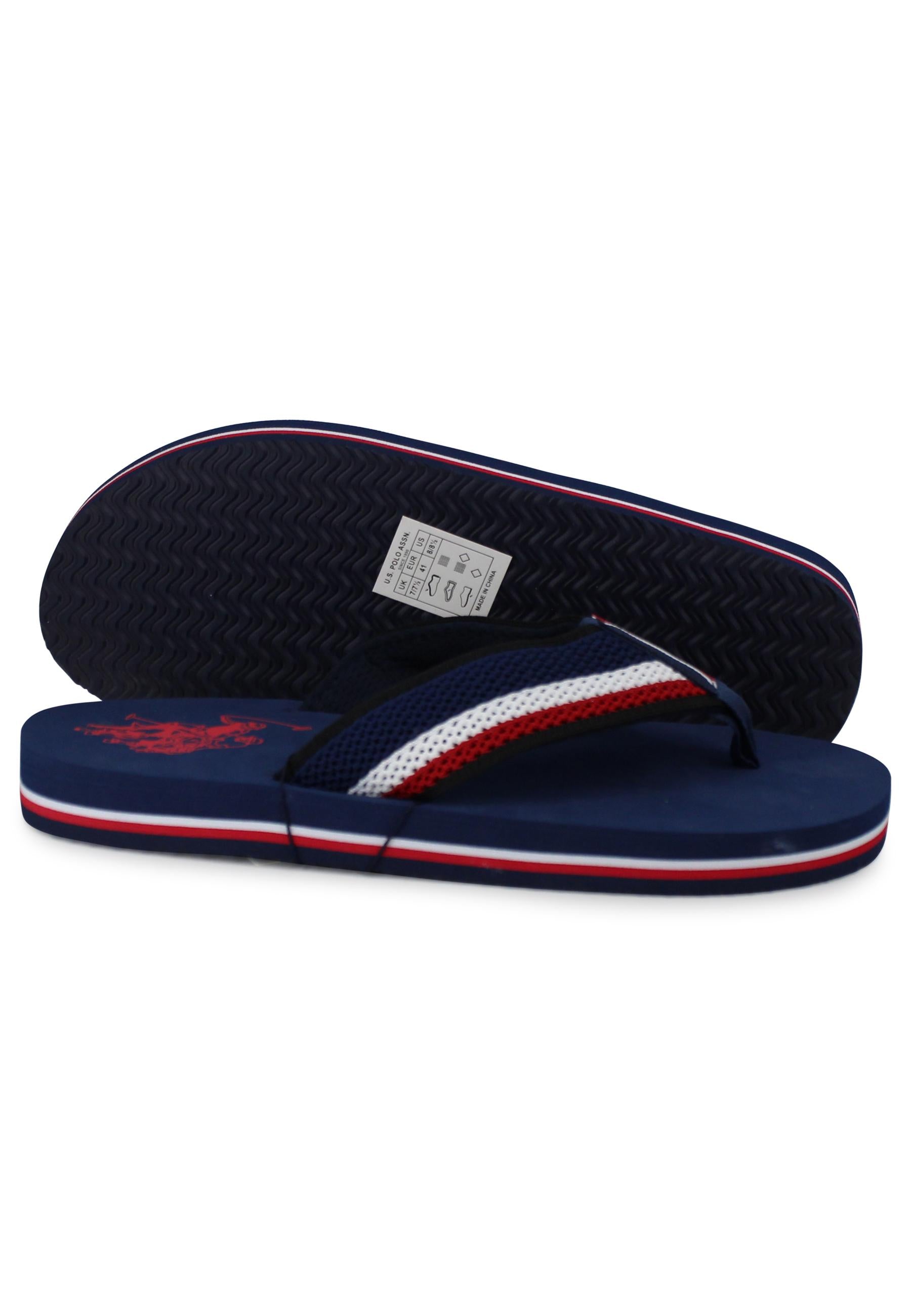 Infradito uomo in tessuto blu con suola in gomma leggera HANK001A DBL U.S. Polo Assn. 