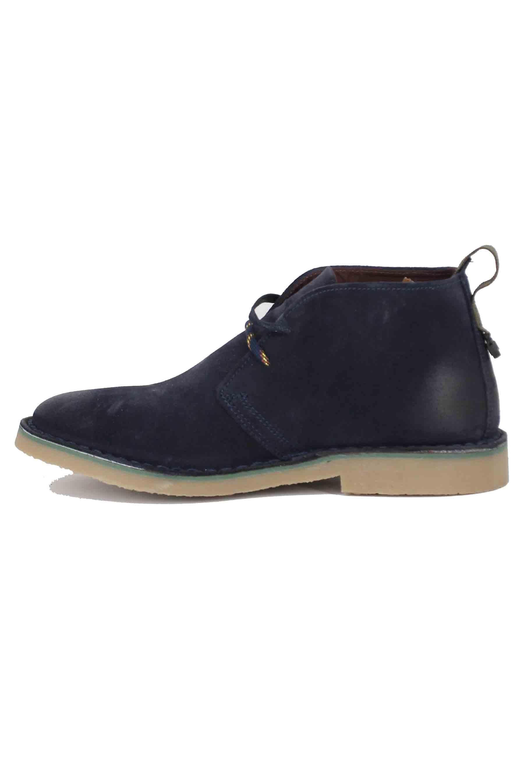 Stivaletti polacchine uomo Overland in camoscio blu con suola in para JM32070A 016 Jeep 