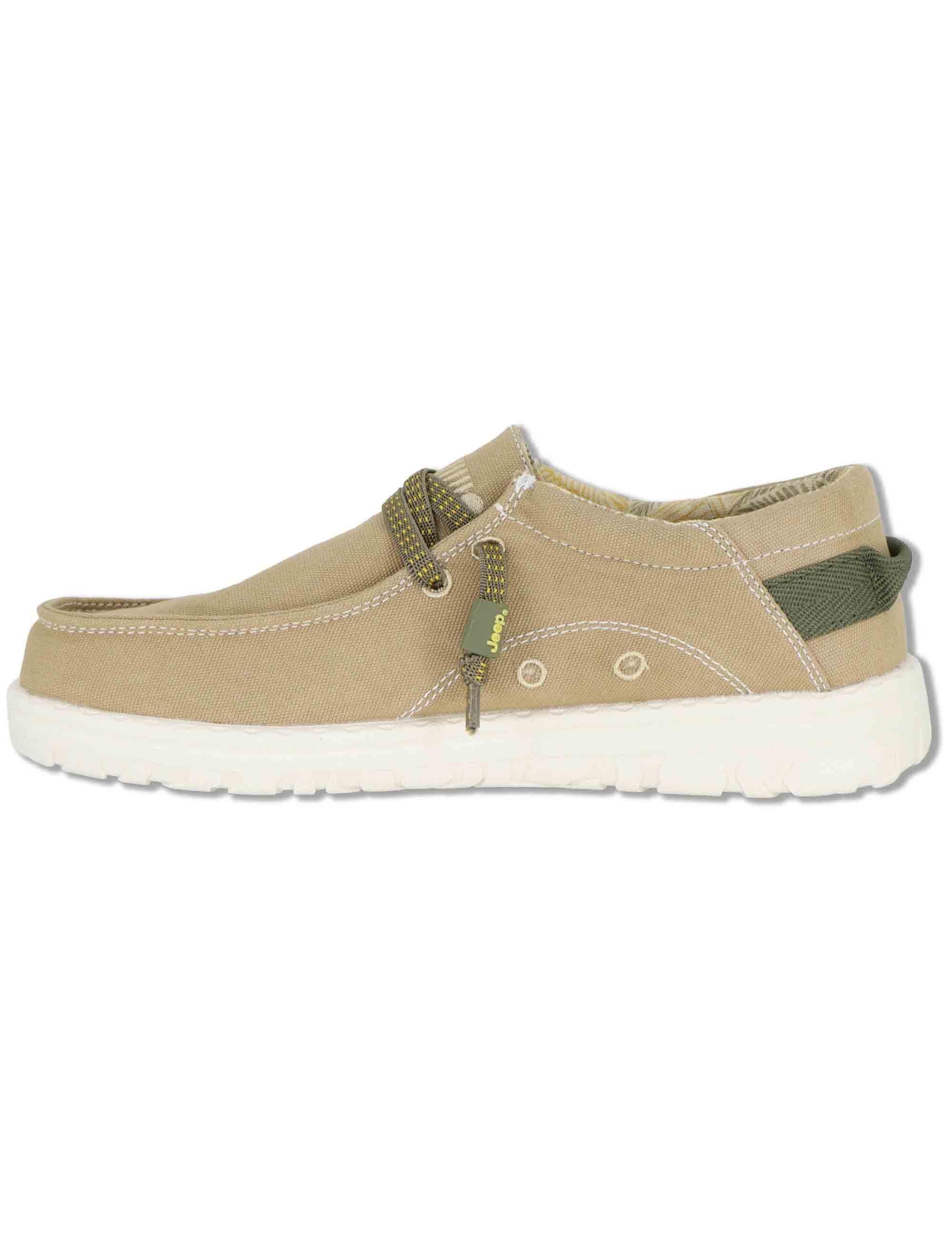 Sneakers uomo Samoa Walllabee Cvs in canvas whashed riciclato verde JM61110A 036 Jeep 
