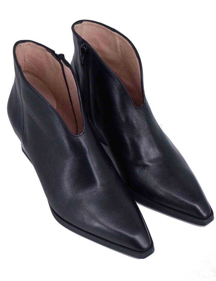 Stivaletti texani donna in pelle nera con tacco medio HI243735 C006 Hispanitas 