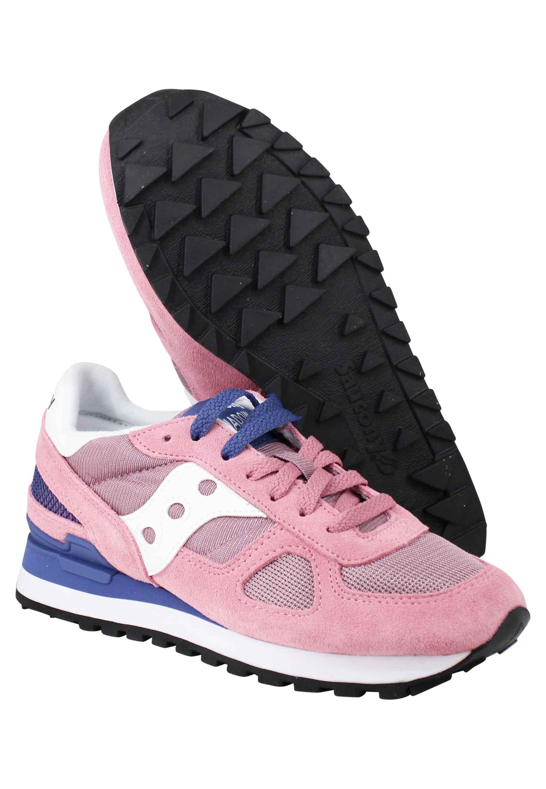 Sneakers donna Shadow in camoscio rosa con logo bianco SHADOW ORIGINAL 841 Saucony 