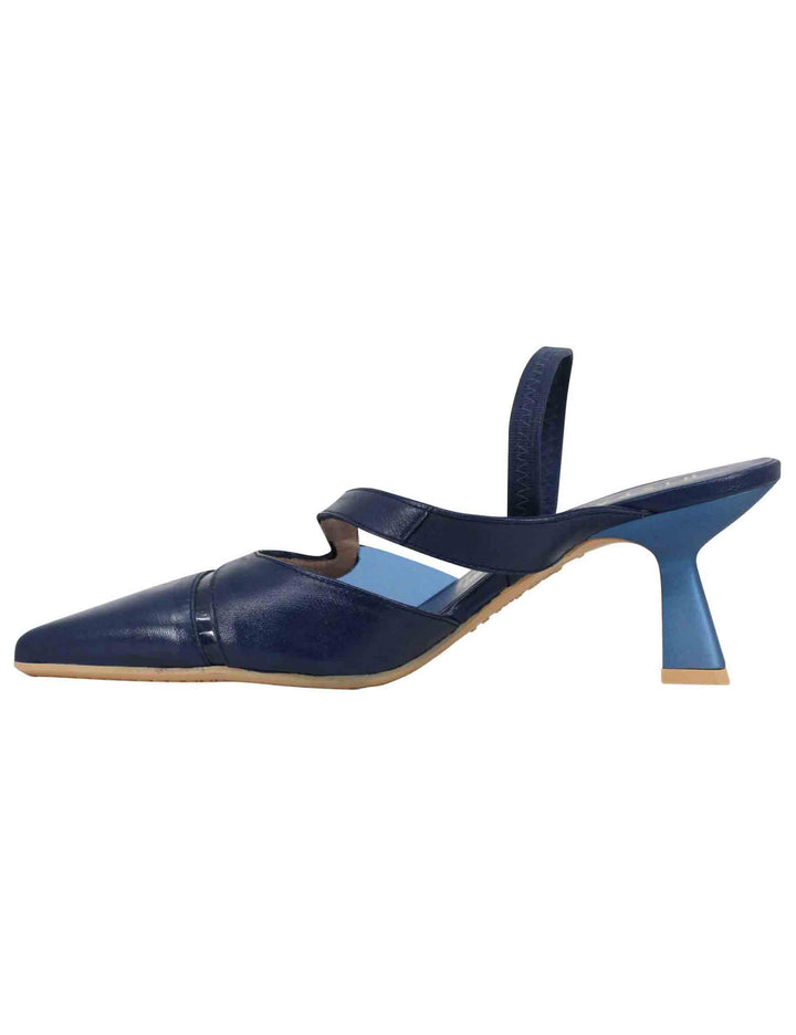 Decollete slingback donna in pelle blu con elastico posteriore HV243397 C017 Hispanitas 