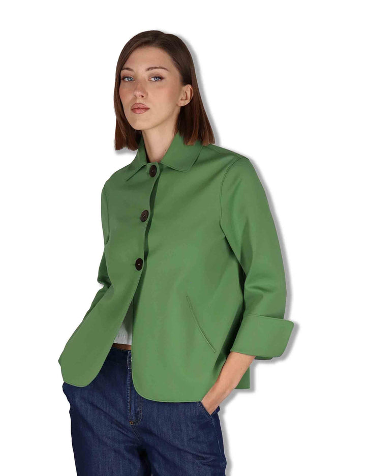 Giacche donna monopetto Angelico in tessuto stretch verde 50260010 300 Ewooluzione 