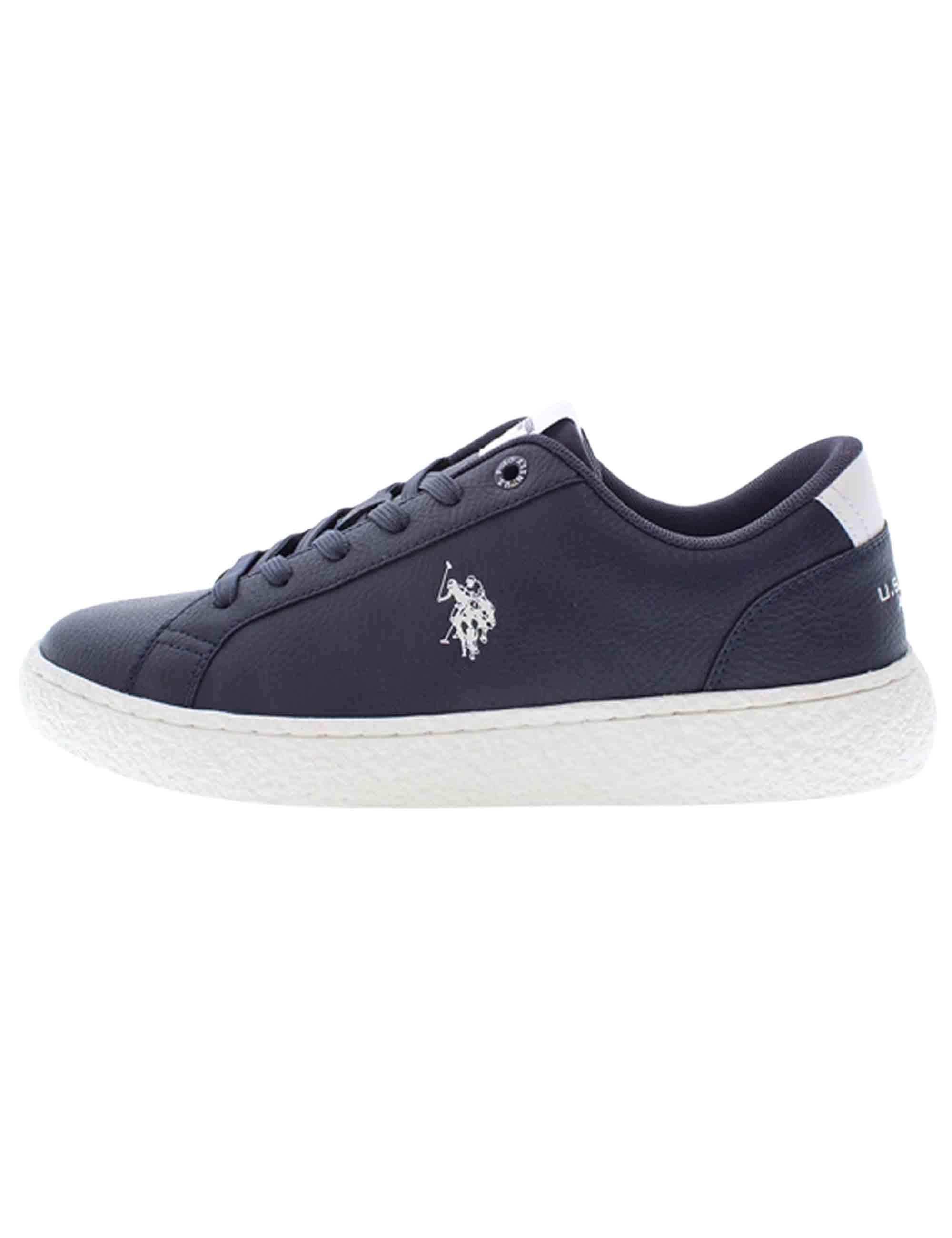Sneakers uomo in tessuto blu con logo laterale e suola in contrasto JODIE002 DBL001 U.S. Polo Assn. 