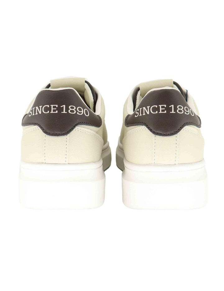 Sneakers uomo in tessuto beige con logo laterale e suola alta CODY010A LBE-DBR03 U.S. Polo Assn. 