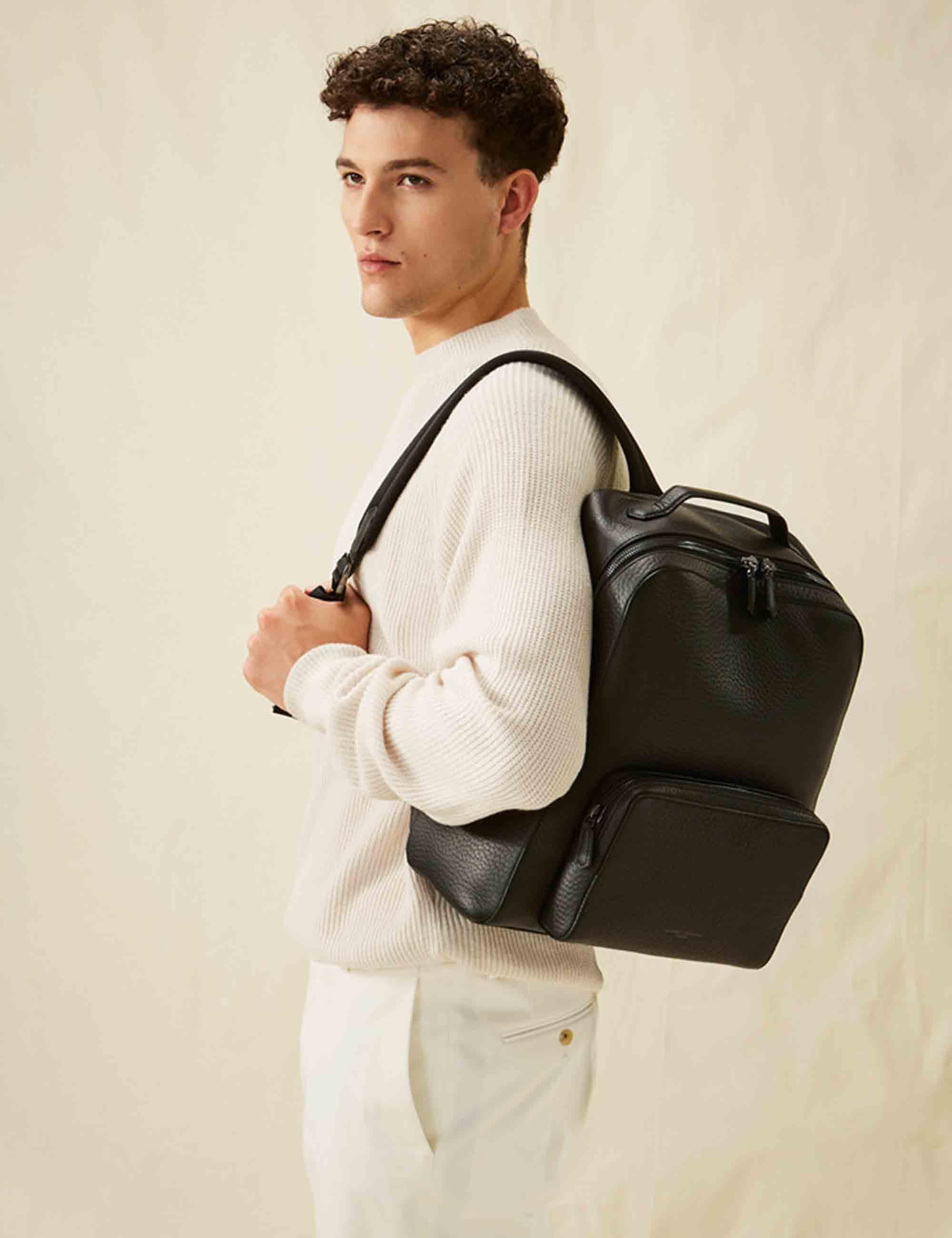 Zaini uomo Florence in pelle testa di moro ZNU B17813-1 DS 221 Gianni Chiarini 