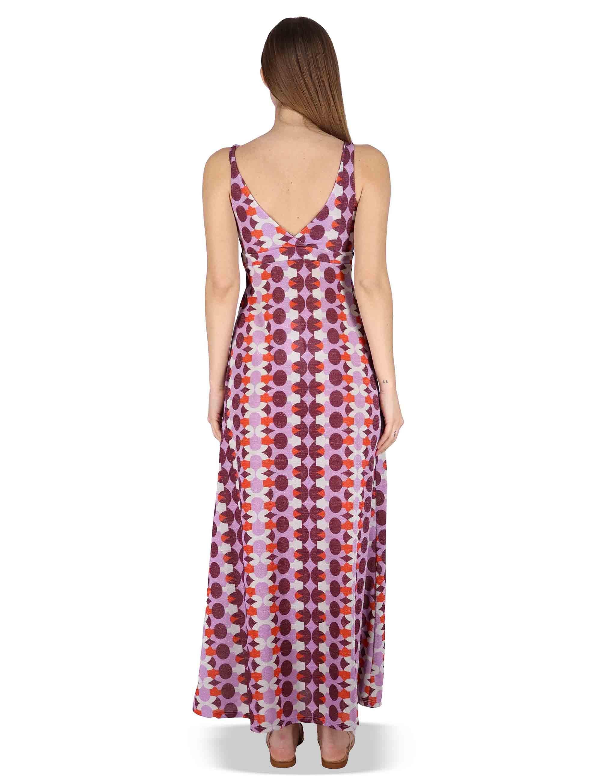 Abiti donna Empire Dress in jersey stampato bordeaux a fantasia JABAB0001-F1505-1261 4235 Justmine 