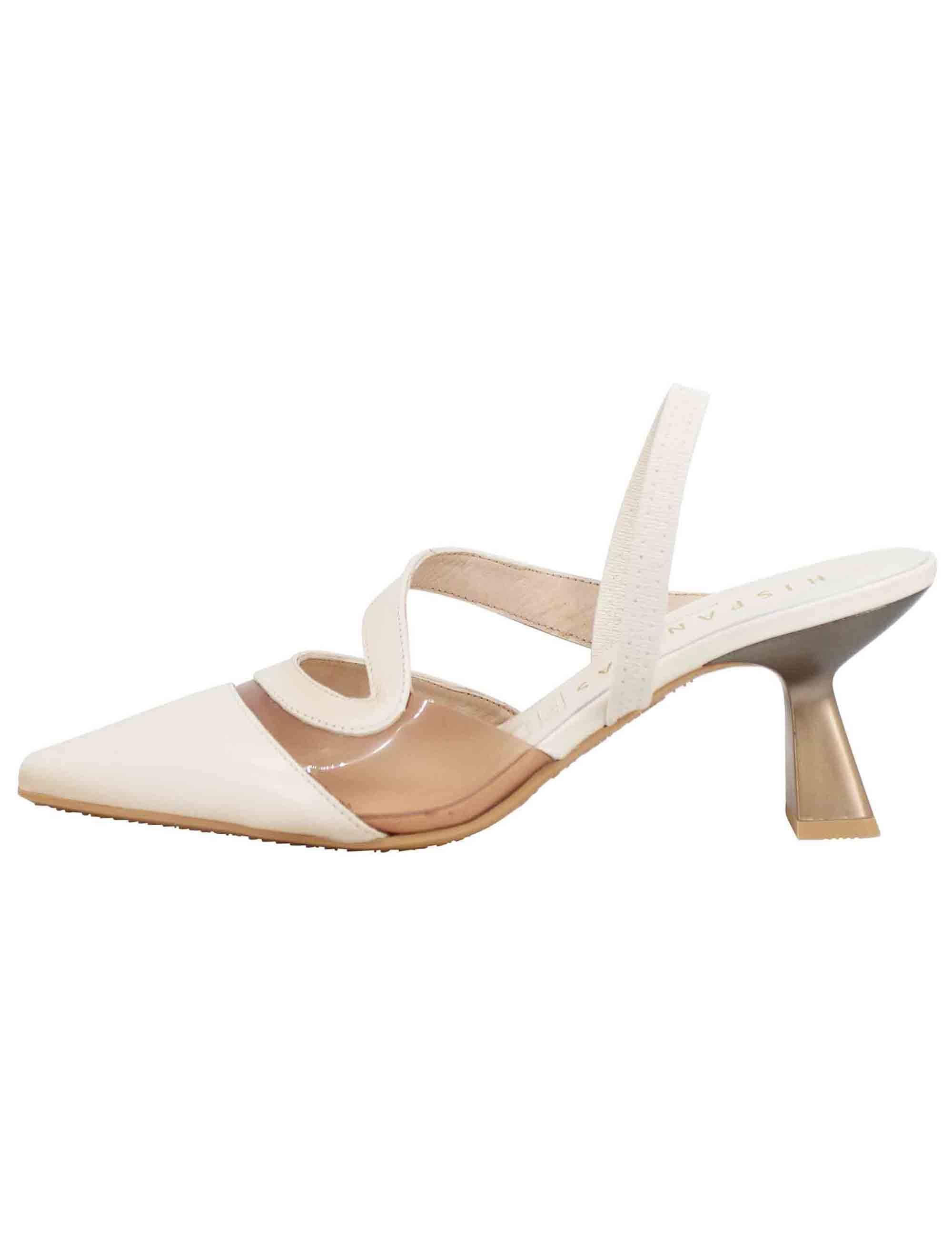 Decollete slingback donna in pelle panna con elastico posteriore HV243397 C007 Hispanitas 