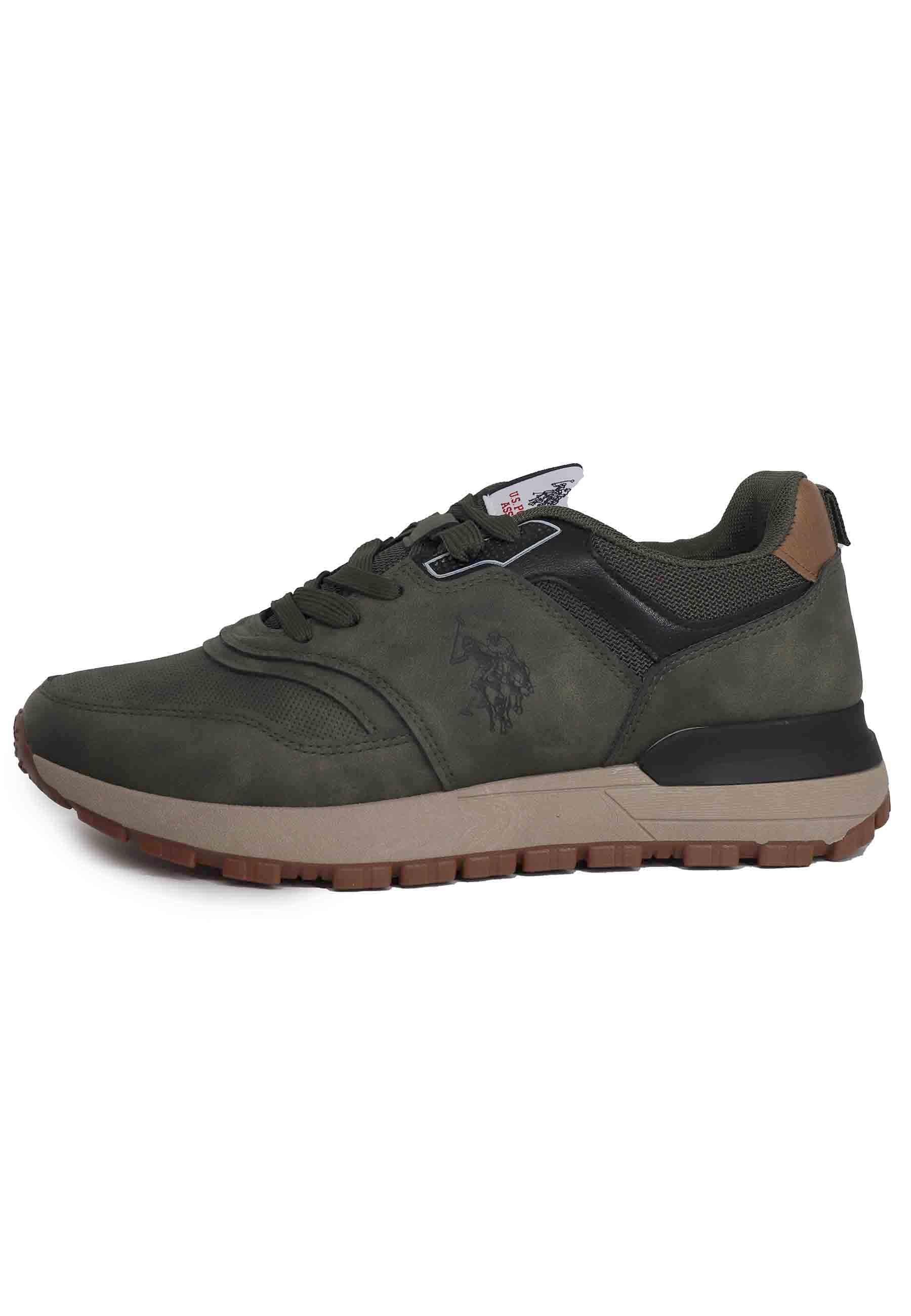 Sneakers uomo in eco pelle verde STORMY001 DGE003 U.S. Polo Assn. 