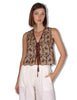 Gilet in macrame senape e ricami floreali Donna JABGI0001-F1504-1251 1226