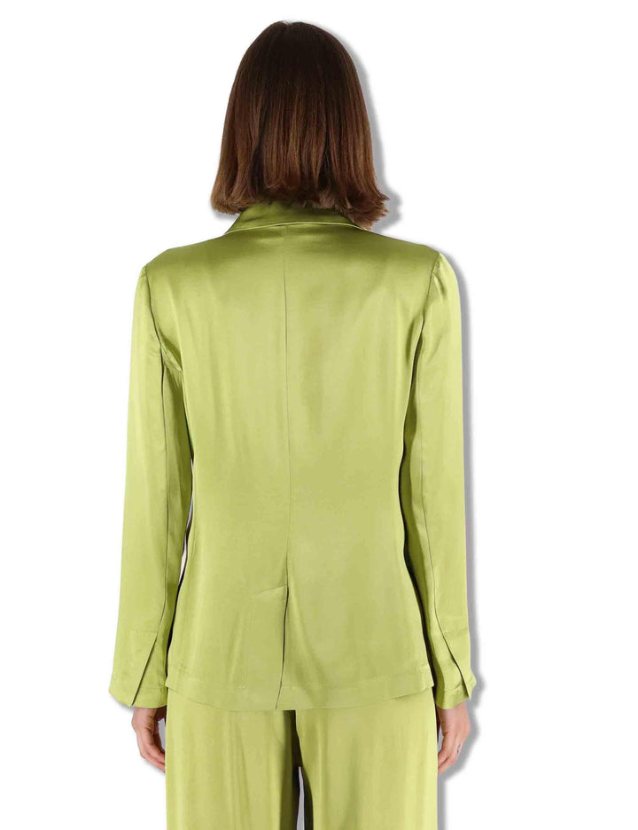 Giacche donna Shiny in cady verde monopetto JD648250631 60109 Maliparmi 