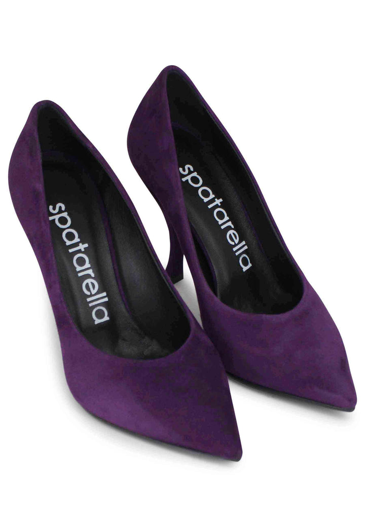 Decollete donna in camoscio viola tacco alto SP732 037 Spatarella 