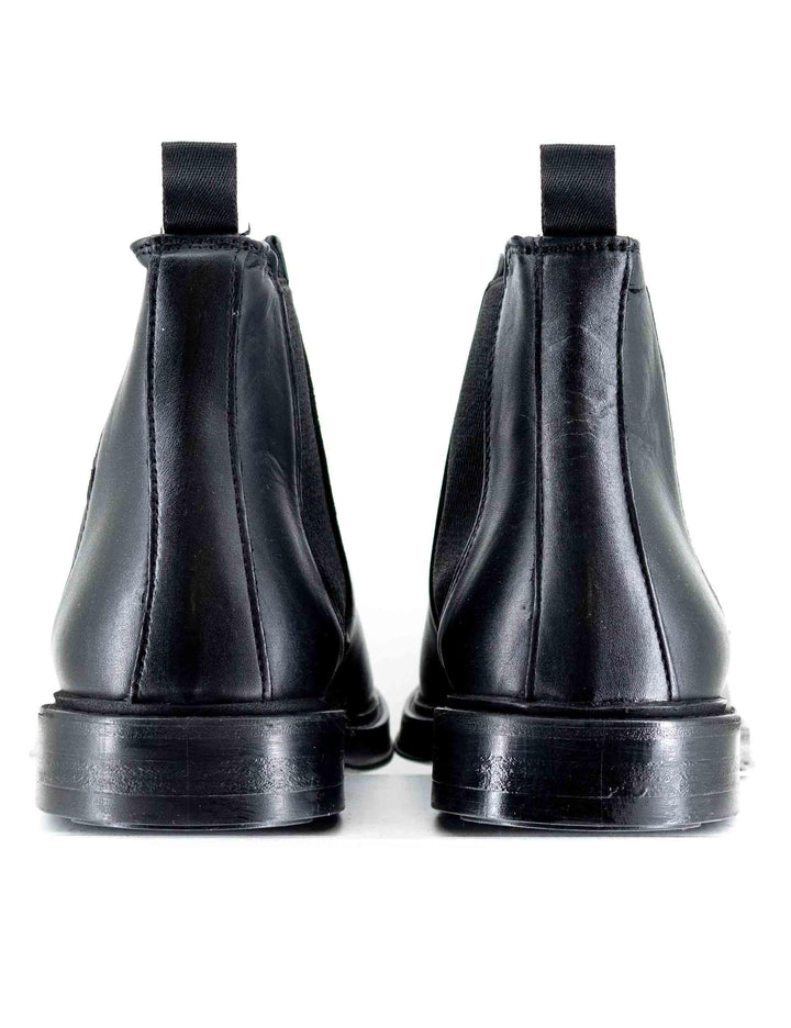 Stivaletti uomo beatles in pelle nera con elestici in tinta e suola in gomma SP2052L 001 Spatarella 