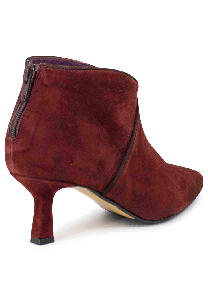 Stivaletti donna in camoscio marrone con zip posteriore TR1662/RT 38 L'Arianna 