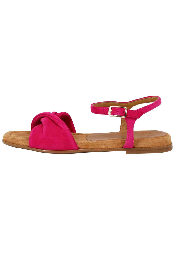 Sandali flat donna in camoscio fragola con cinturino e sottopiede imbottito CERIN KS FRAGOLA Unisa 