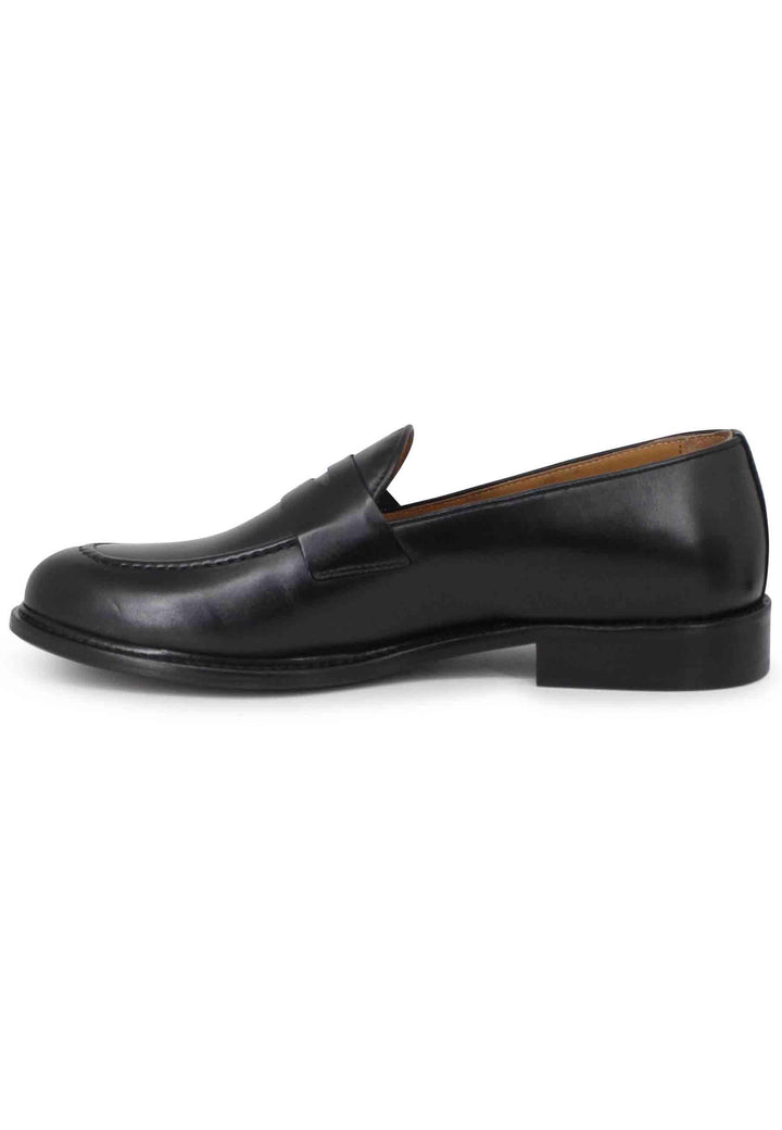 Mocassini uomo in pelle nera con suola in cuoio 53000 01 Florsheim 
