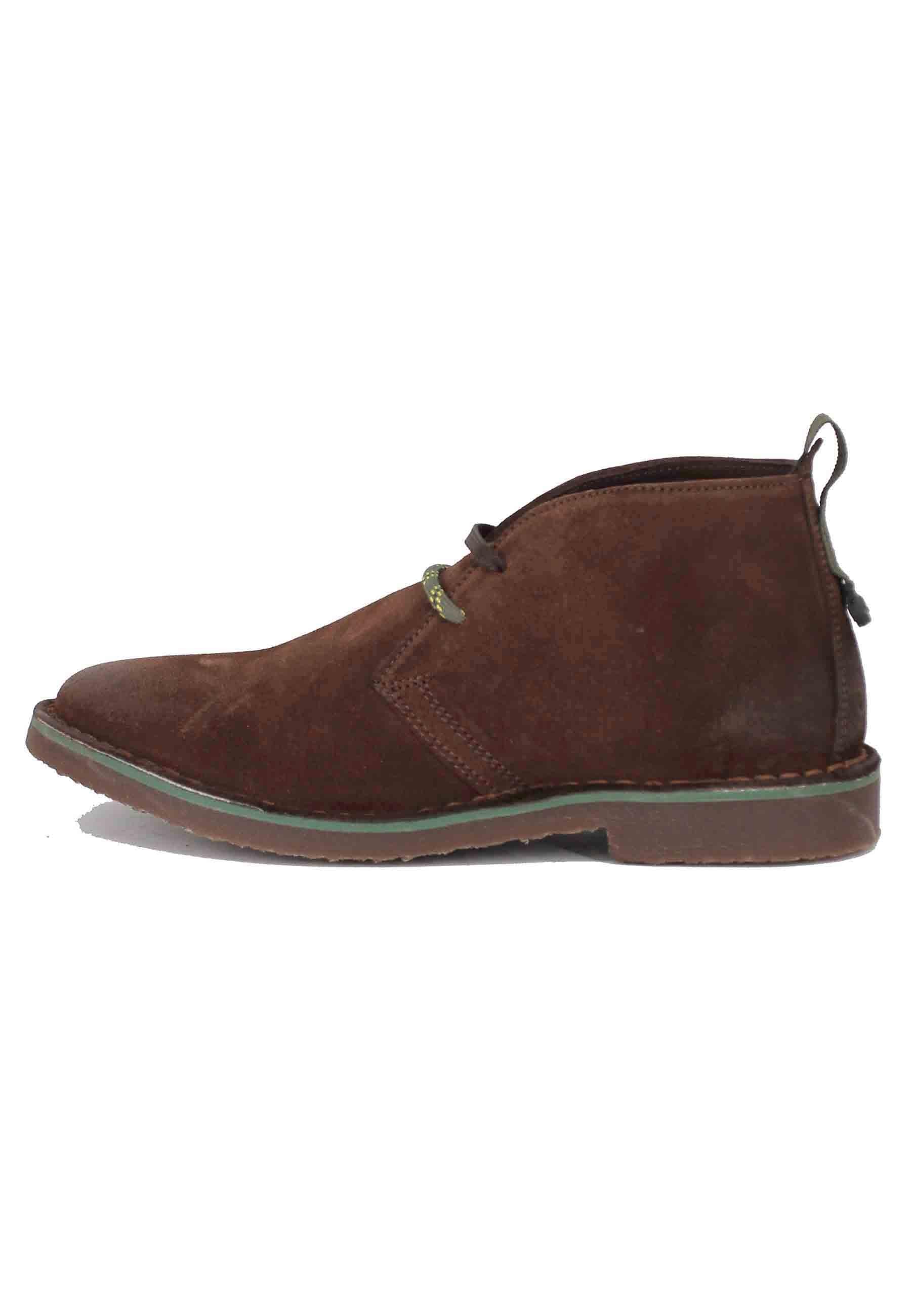 Stivaletti polacchine uomo Overland in camoscio testa di moro con suola in para JM32070A 030 Jeep 