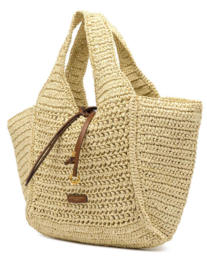 Borse donna Nefeli in rafia naturale con chiusura cordoncino BS11953 COMM STR-CRCH 850 Gianni Chiarini 
