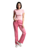 T-shirt femme Ryder Rodeo en coton rose, col rond, avec strass - Femme VEJH70332UJC J94
