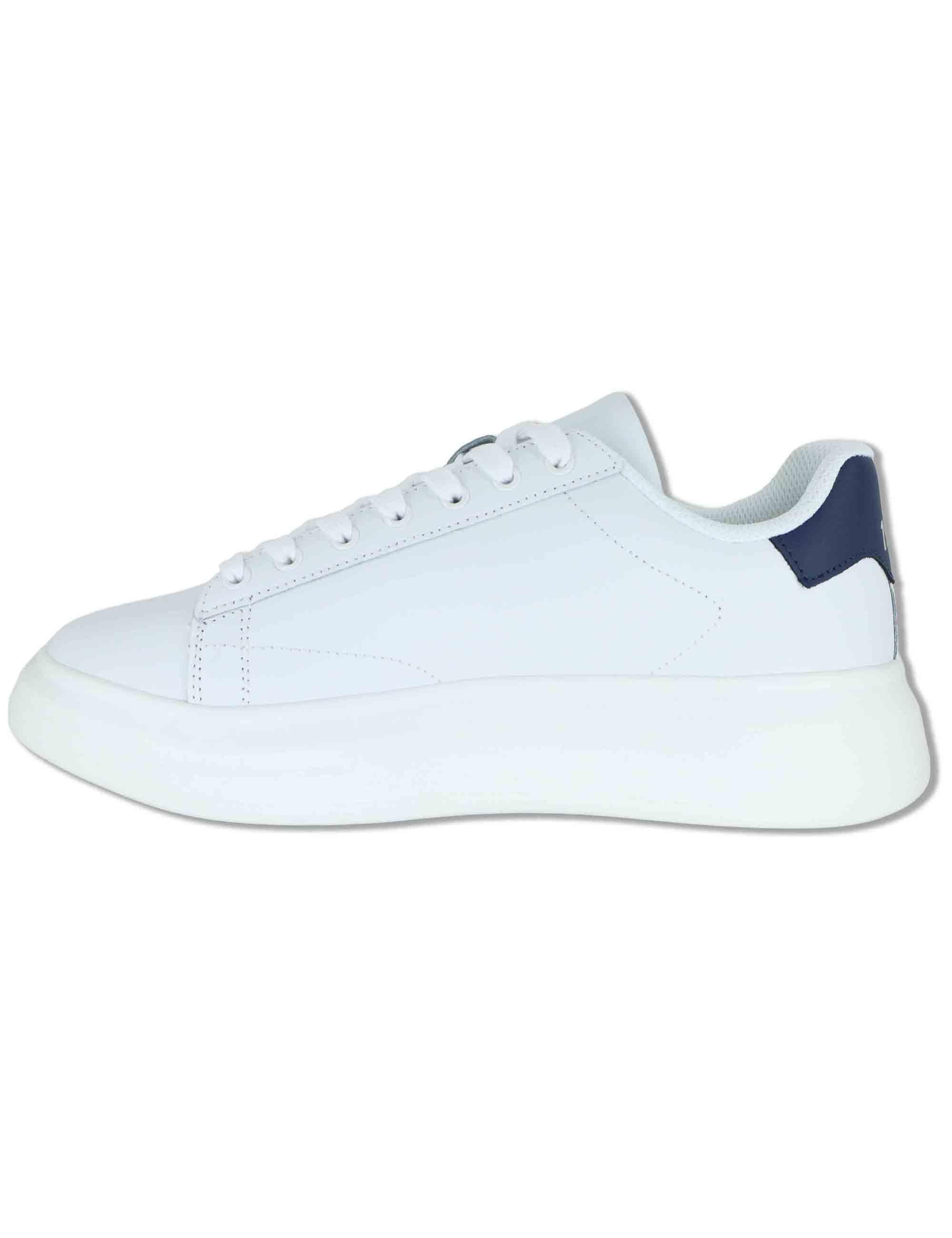 Sneakers uomo in pelle bianca con suola in gomma alta BIG 01 BLUE Liu-Jo 