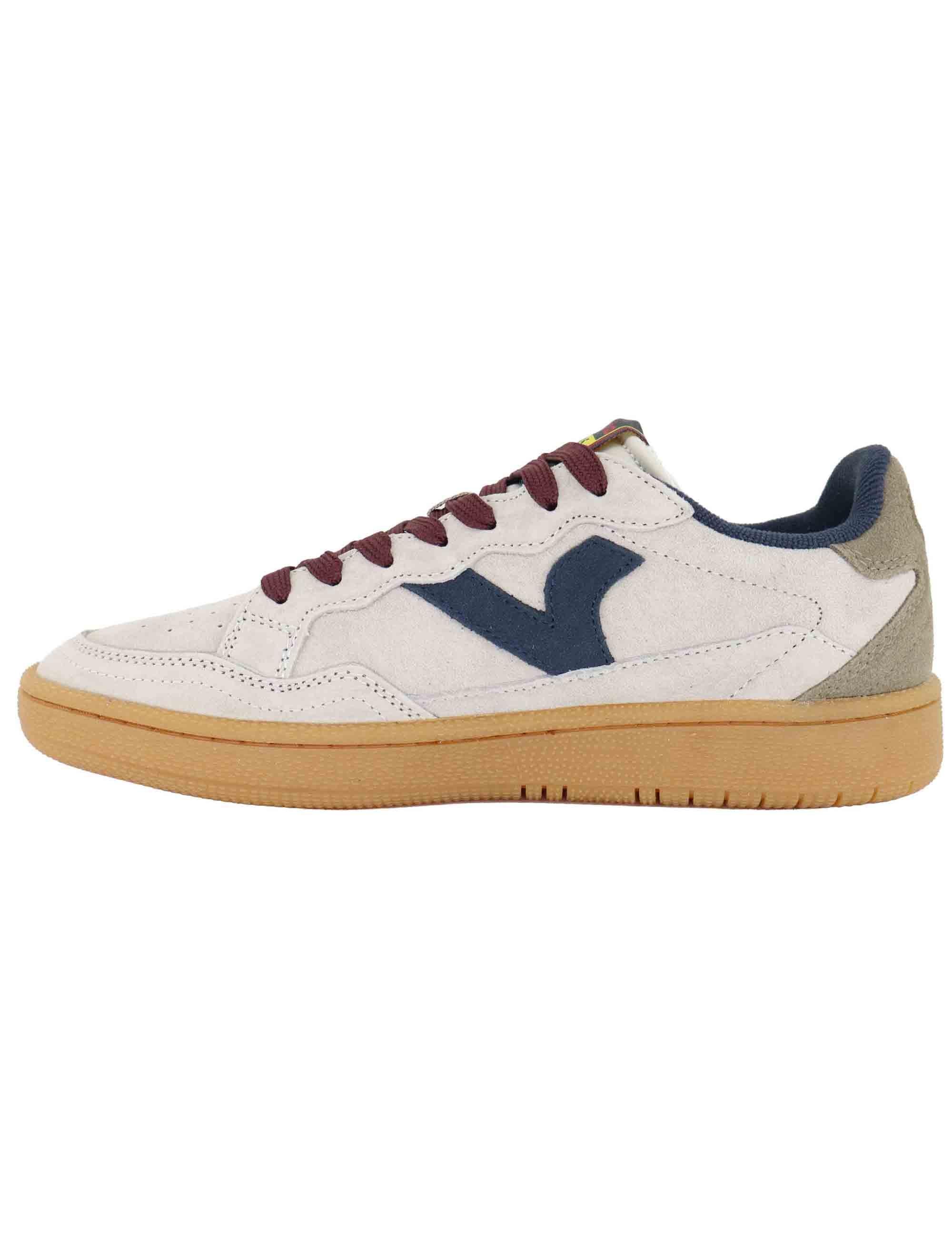 Sneakers uomo in camoscio taupe con suola ambra 8806111 Taupe Victoria 