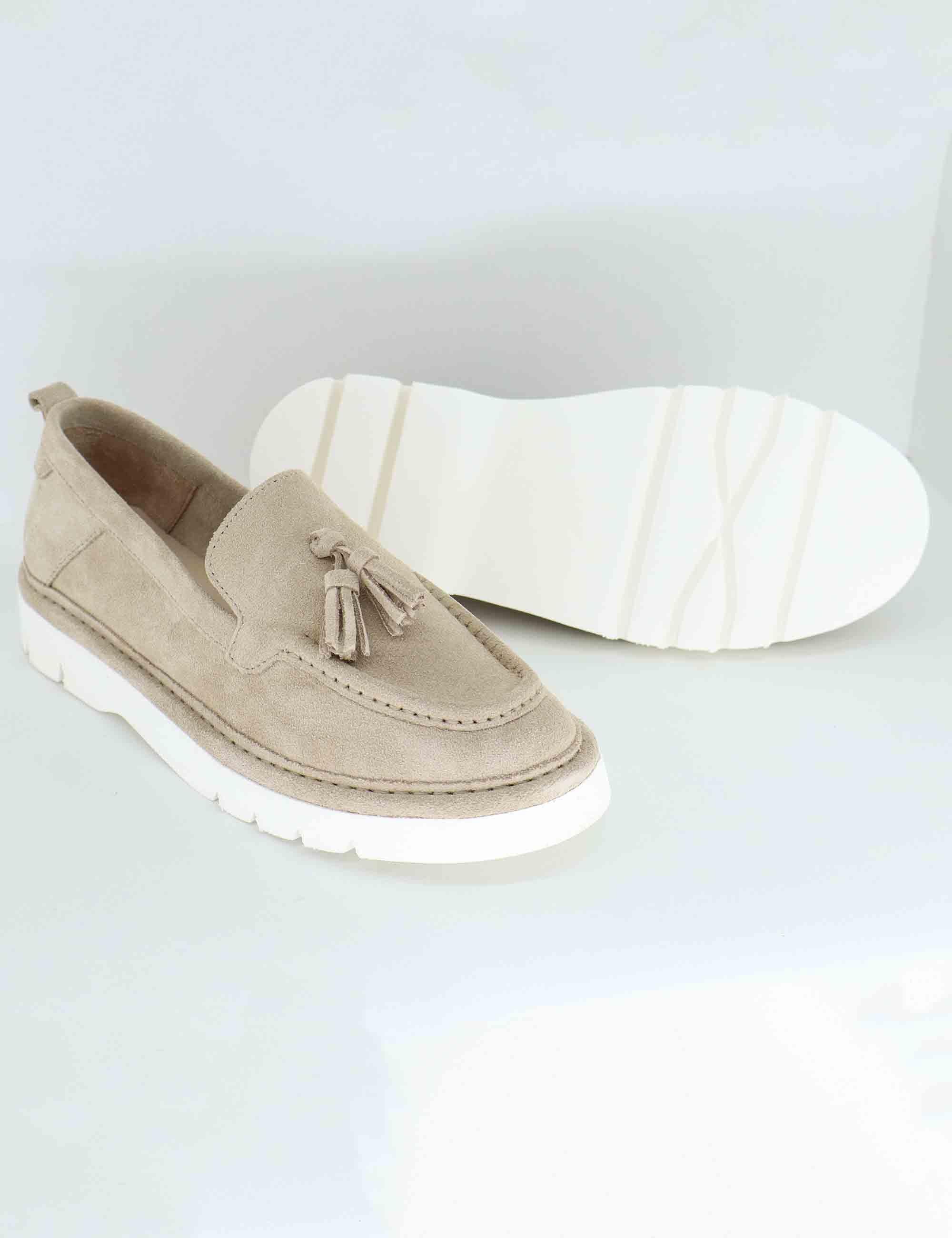 Mocassini donna sfoderati in camoscio grigio SPGT-1021 016 Spatarella 