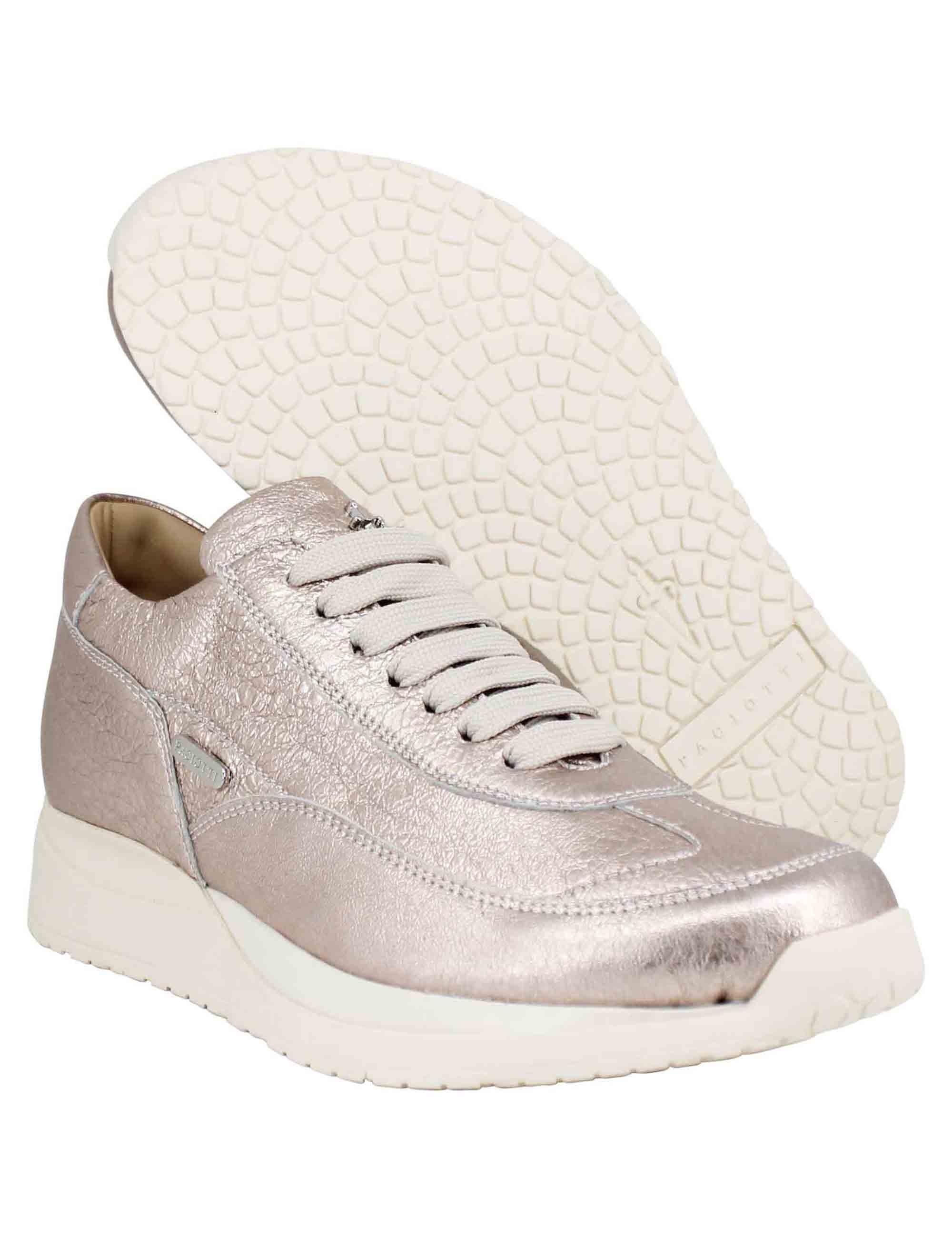 Sneakers donna in pelle laminata rosa GD65700R 061 Cesare Paciotti 