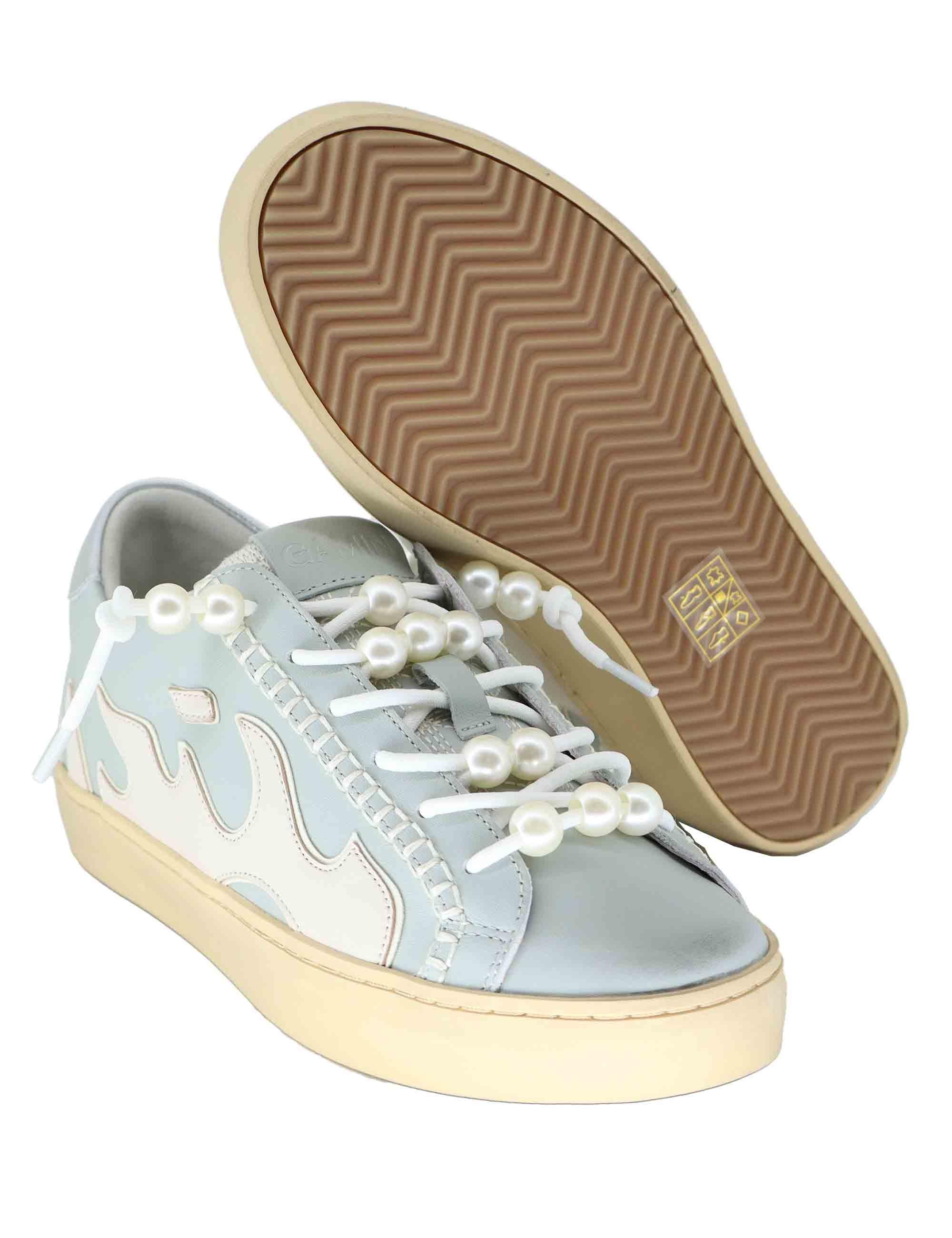 Sneakers donna Gamin in pelle celeste 100142GM 002 Bibi Lou 