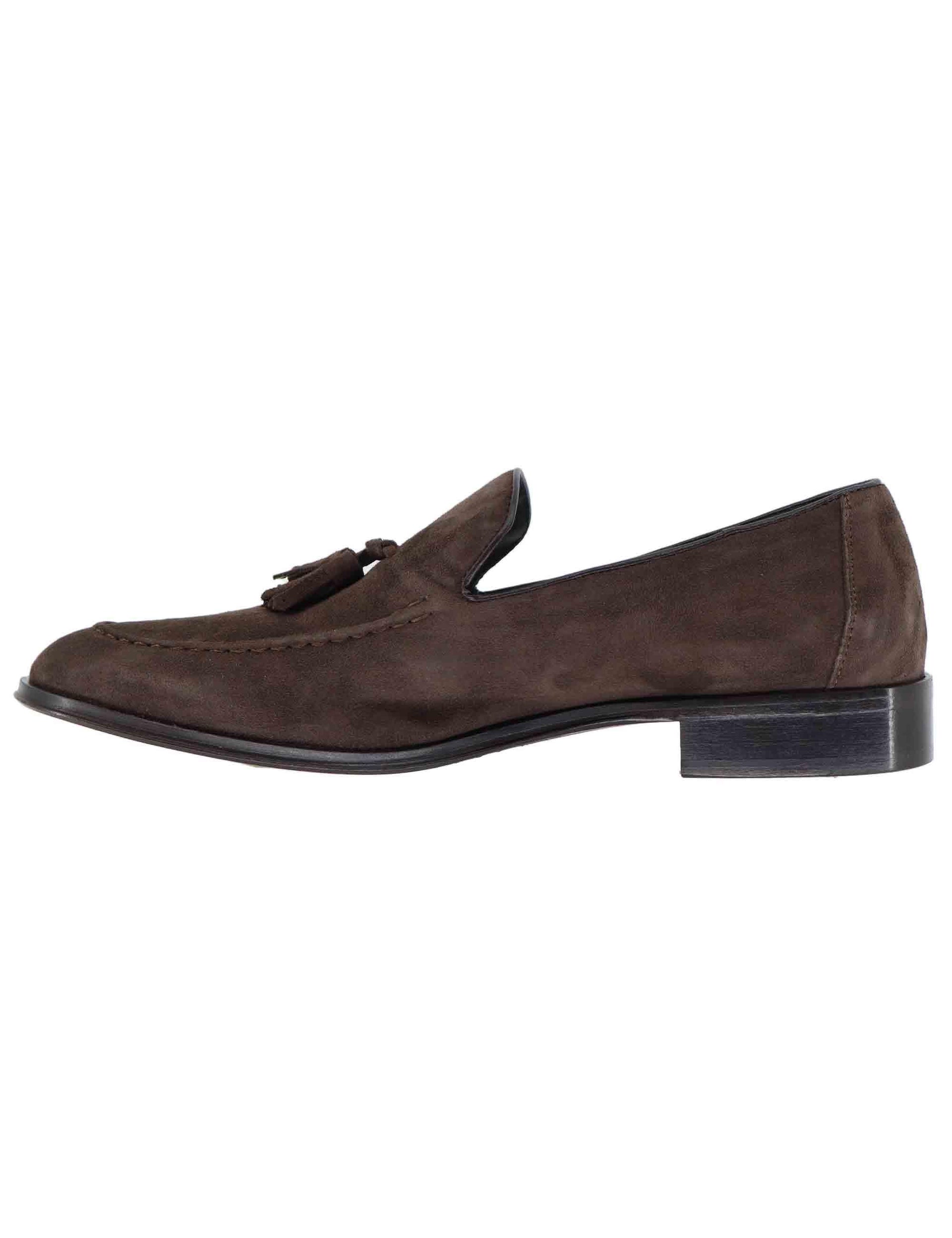 Mocassini uomo in camoscio testa di moro SP6486 014 Spatarella 