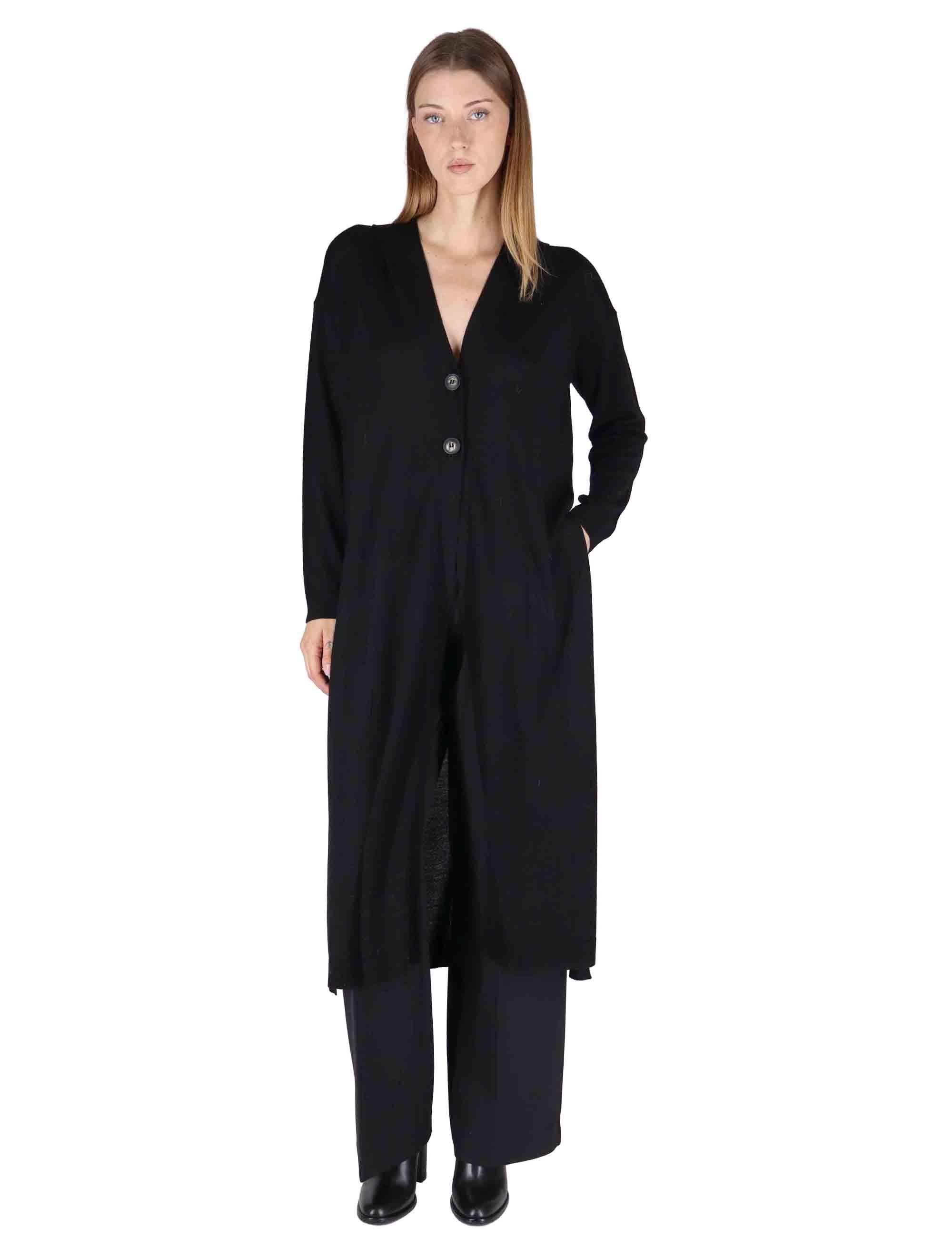 Cardigan lunghi donna Colors of the World in lana nera JN369574230 20000 Maliparmi 